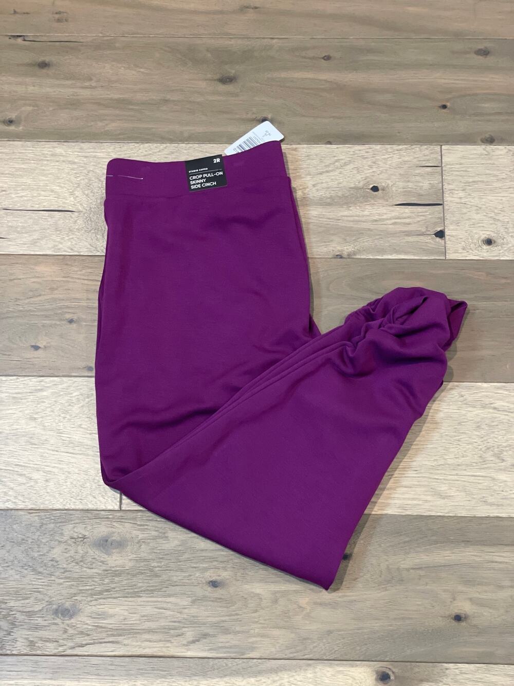 Torrid Studio Crop Pull On Skinny Pants 2X Purple NWT